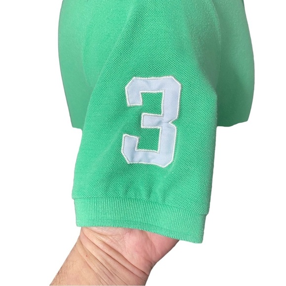 Polo Ralph Lauren Green Big White Pony Short Sleeve Polo Sz L Embroidered #3 - Picture 8 of 11
